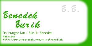 benedek burik business card